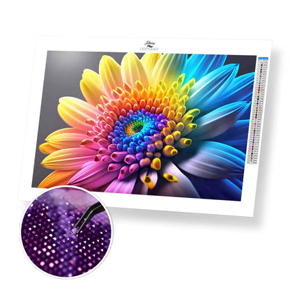 Colorful Flower Close-up - Premium Diamond Painting Kit - 45x30cm / 18x12’’ / Square (Most Popular) - Diamond Painting