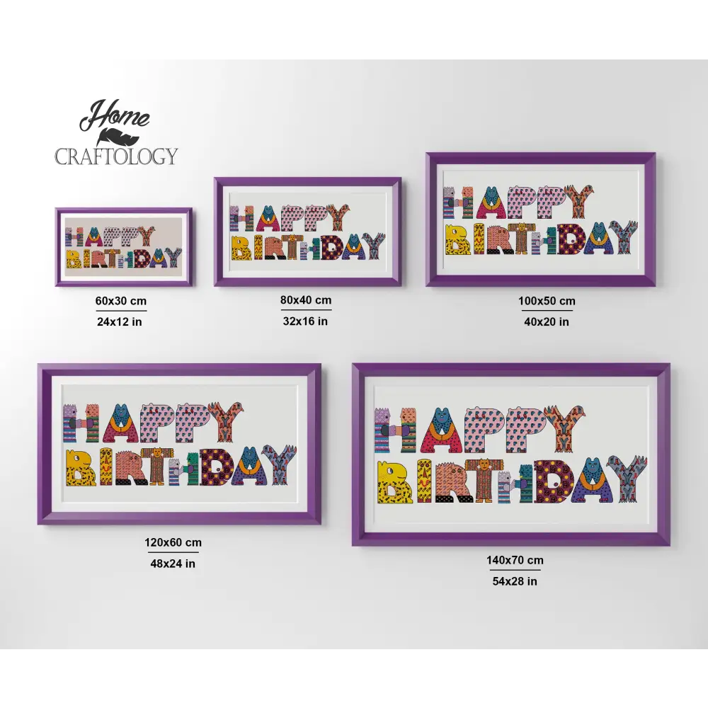 Colorful Happy Birthday - Premium Diamond Painting Kit - Diamond Painting Kit
