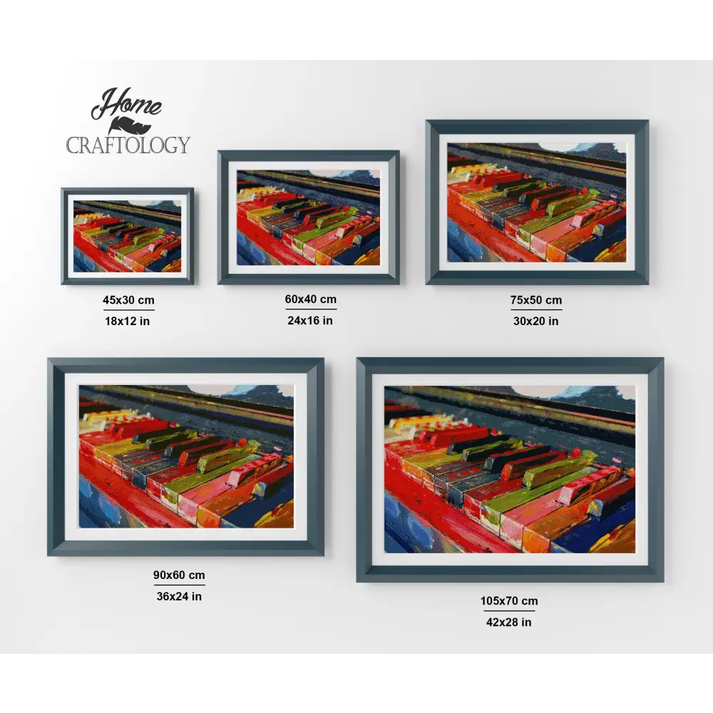 Colorful Piano - Premium Diamond Painting Kit - Diamond Painting Kit