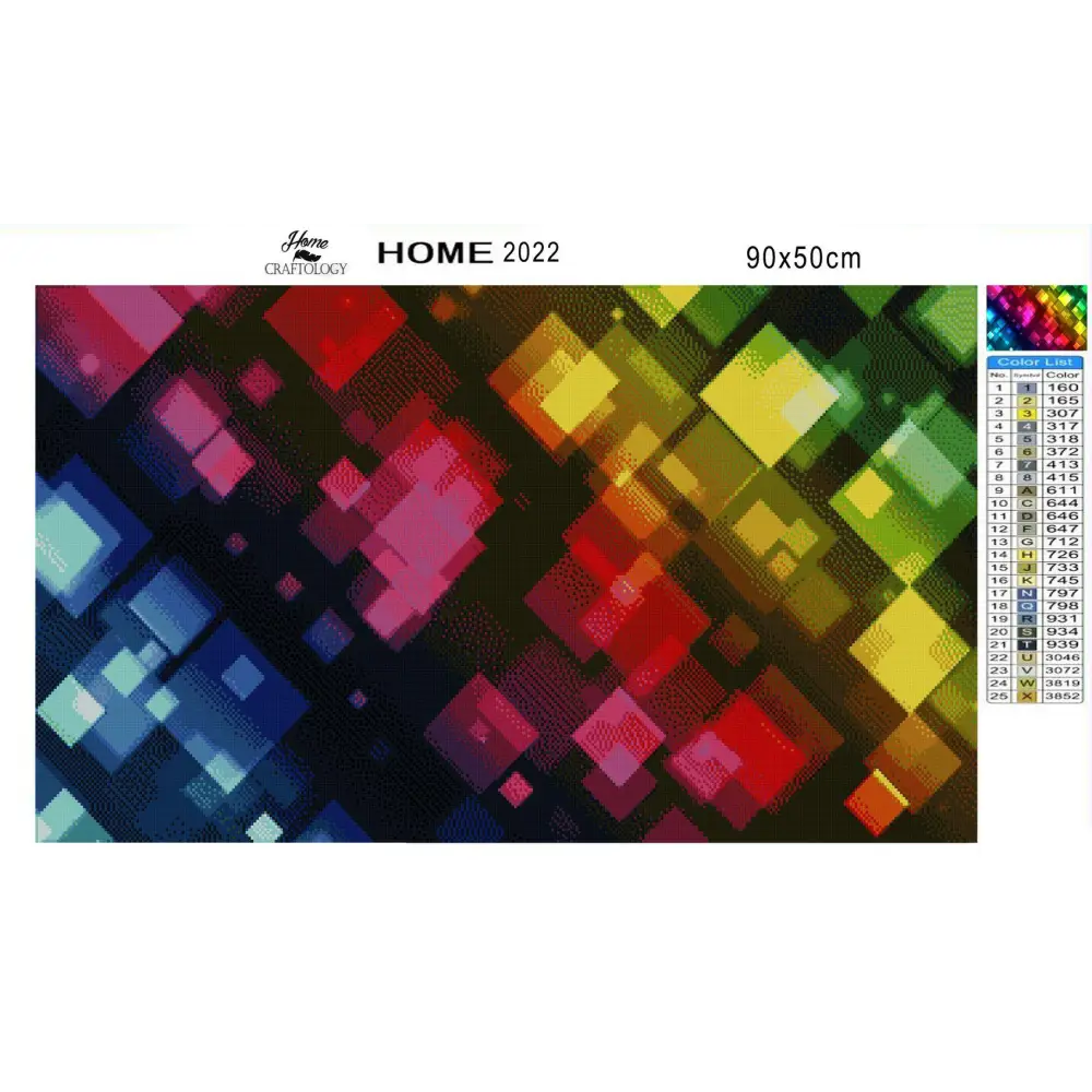 Colorful Rhombus - Premium Diamond Painting Kit - Diamond Painting Kit