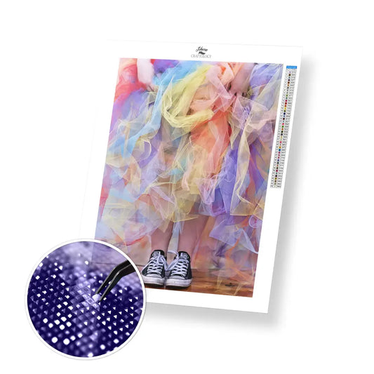 Colorful Skirt - Premium Diamond Painting Kit - 30x40cm / 12x16’’ / Square (Most Popular) - Diamond Painting Kit