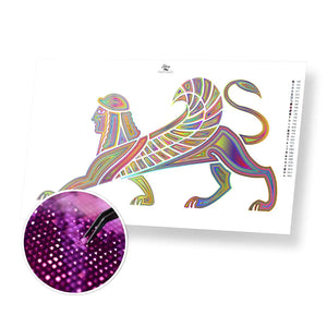 Colorful Sphinx - Premium Diamond Painting Kit - 60x30cm / 24x12’’ / Square (Most Popular) - Diamond Painting Kit