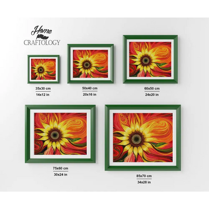 Colorful Sunflower - Exclusive Premium Diamond Painting Kit - Diamond Painting Kit