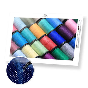 Colorful Threads - Premium Diamond Painting Kit - 45x30cm / 18x12’’ / Square (Most Popular) - Diamond Painting Kit