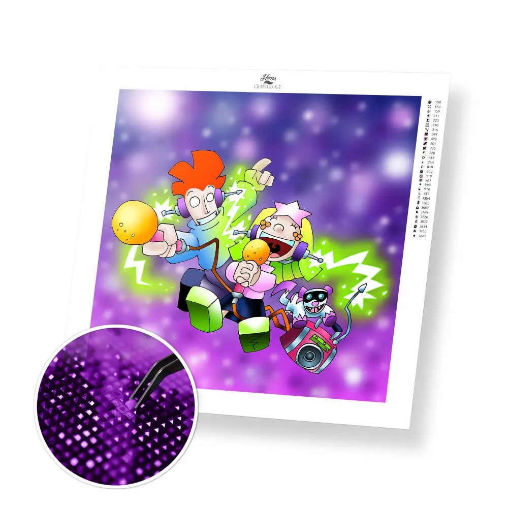 Comics Characters - Premium Diamond Painting Kit - 30x30cm / 12x12’’ / Square (Most Popular) - Diamond Painting Kit