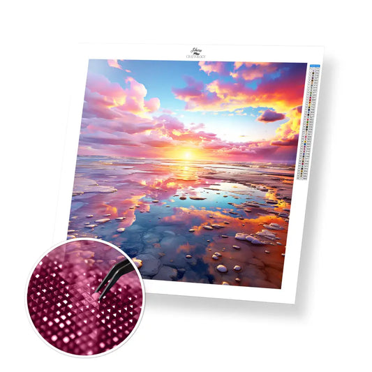 Cotton Candy Clouds - Exclusive Premium Diamond Painting Kit - 30x30cm / 12x12’’ / Square (Most Popular) - Diamond