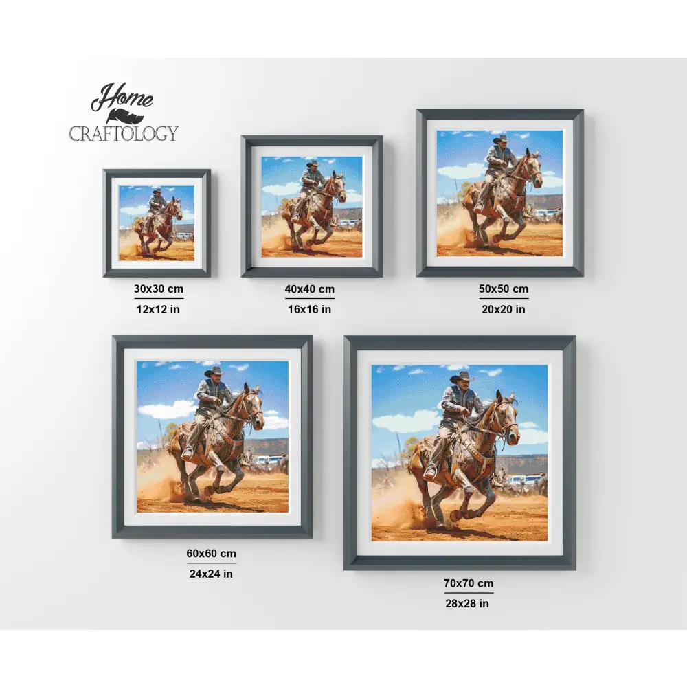 Cowboy in Rodeo - Exclusive Premium Diamond Painting Kit - Diamond Painting Kit