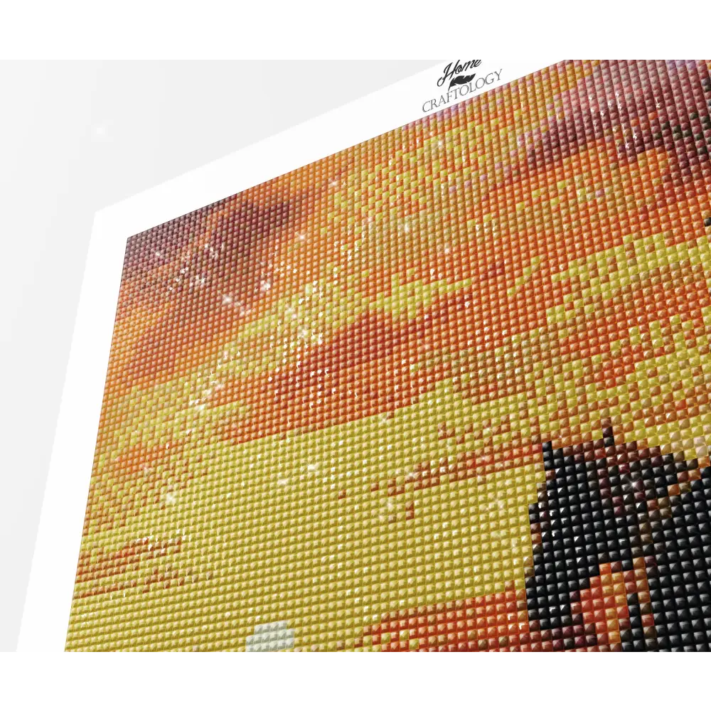 Cowboy Watching the Sunset - Exclusive Premium Diamond Painting Kit - Diamond Painting Kit
