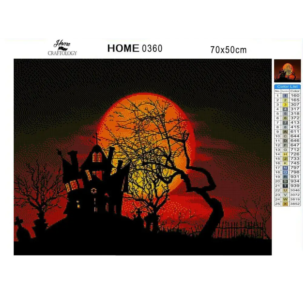 Creepy House - Diamond Painting Kit - Home Craftology