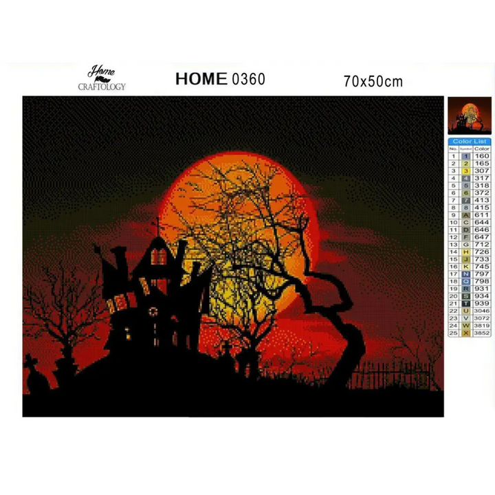 Creepy House - Diamond Painting Kit - Home Craftology