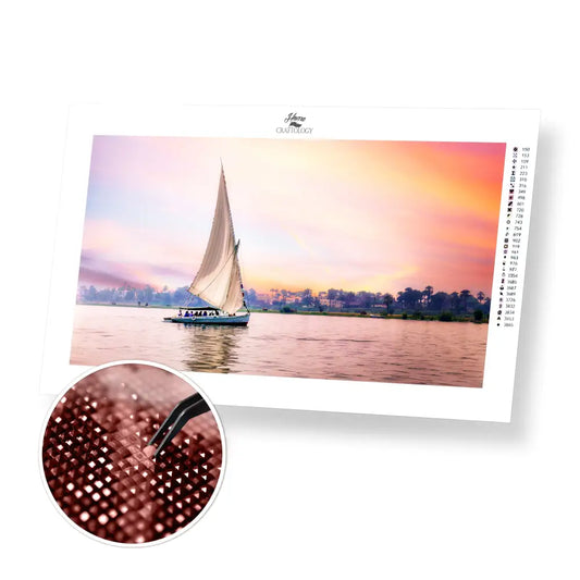 Cruising in Africa - Premium Diamond Painting Kit - 55x30cm / 22x12’’ / Square (Most Popular) - Diamond Painting Kit