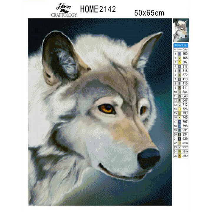 Curious Wolf - Premium Diamond Painting Kit - Diamond Painting Kit