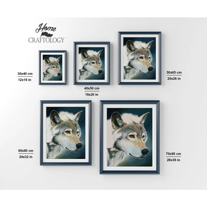 Curious Wolf - Premium Diamond Painting Kit - Diamond Painting Kit