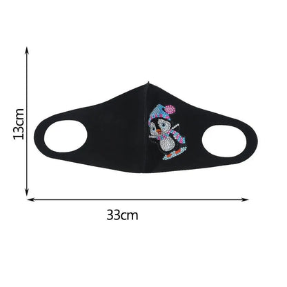 Cute Penguin - Diamond Painting Face Mask - Face Mask