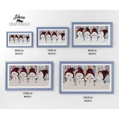 Cute Snowmen - Diamond Painting Kit - Home Craftology