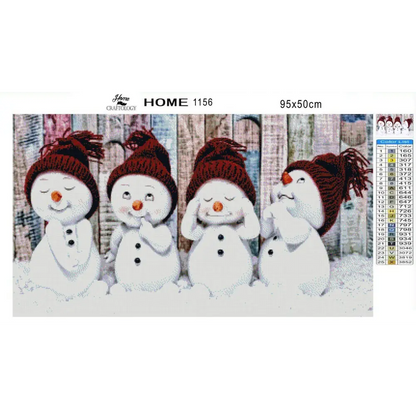 Cute Snowmen - Diamond Painting Kit - Home Craftology