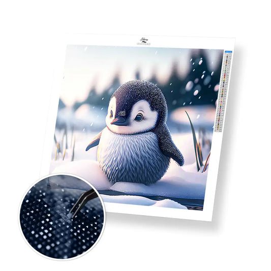 Cutest Penguin - Premium Diamond Painting Kit - 20x20cm / 8x8’’ / Square (Most Popular) - Diamond Painting Kit