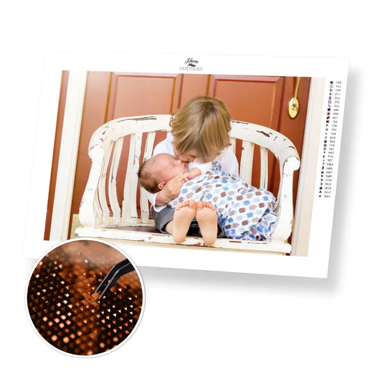 Cutest Siblings - Premium Diamond Painting Kit - 30x20cm / 12x8’’ / Square (Most Popular) - Diamond Painting Kit