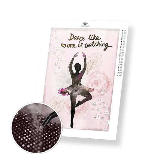 Dance Like No One’s Watching - Premium Diamond Painting Kit - 30x45cm / 12x18’’ / Square (Most Popular) - Diamond