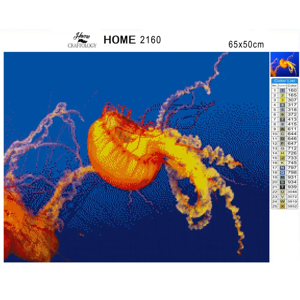 Dancing Jellyfish - Premium Diamond Painting Kit - Diamond Painting Kit