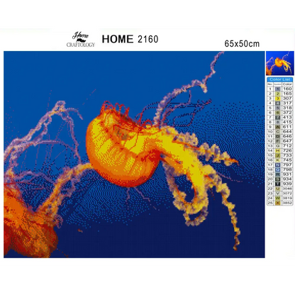 Dancing Jellyfish - Premium Diamond Painting Kit - Diamond Painting Kit