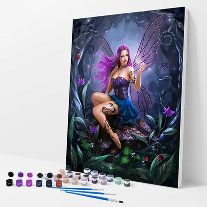 Dark Fairy Kit - Paint By Numbers - 30x40cm / 12x16’’ / No Frame - Paint By Numbers