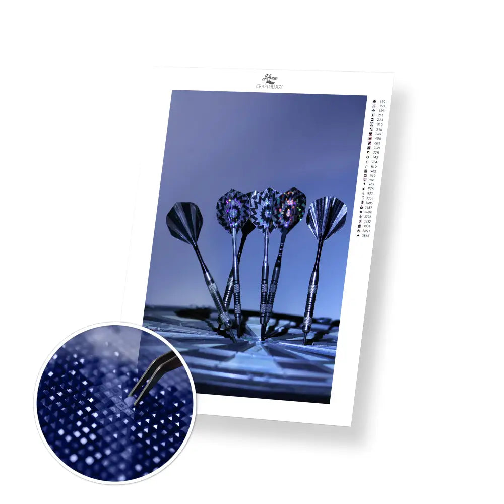 Darts - Premium Diamond Painting Kit - 30x45cm / 12x18’’ / Square (Most Popular) - Diamond Painting Kit