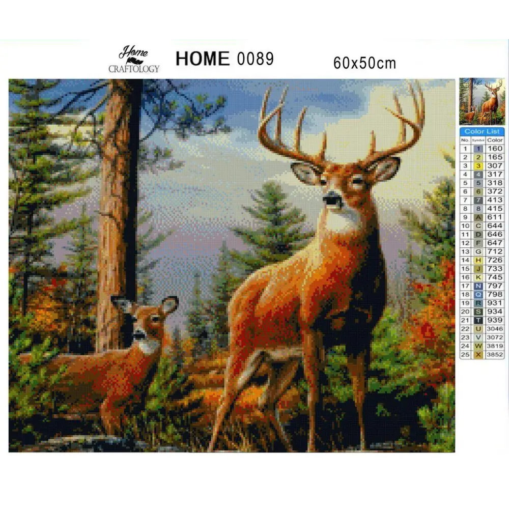 Deer in the Forest - Premium Diamond Painting Kit - Diamond Painting Kit