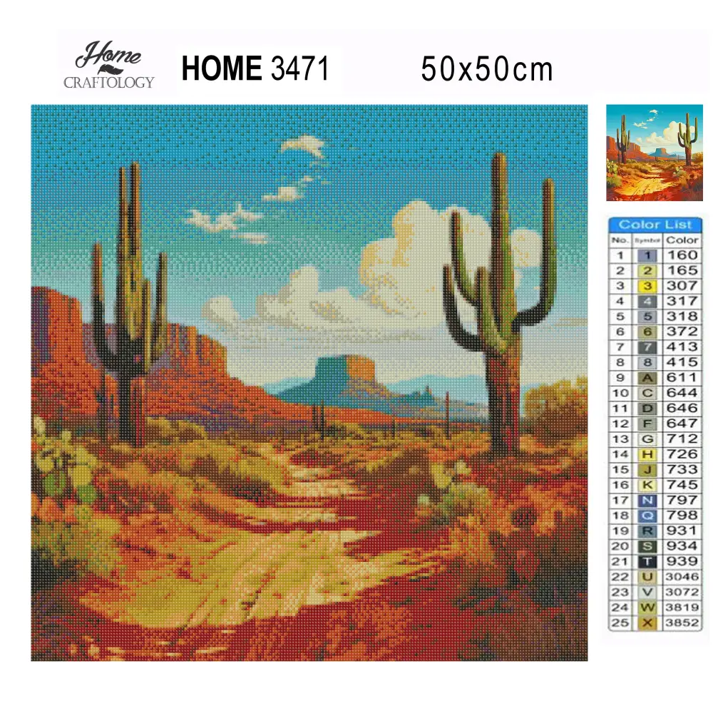 Desert Road - Exclusive Premium Diamond Painting Kit - Diamond Painting Kit