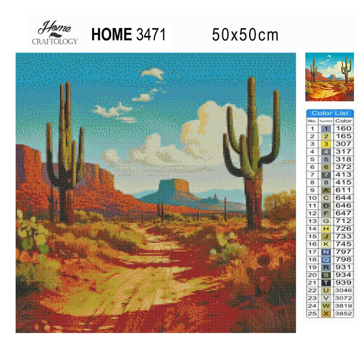 Desert Road - Exclusive Premium Diamond Painting Kit - Diamond Painting Kit