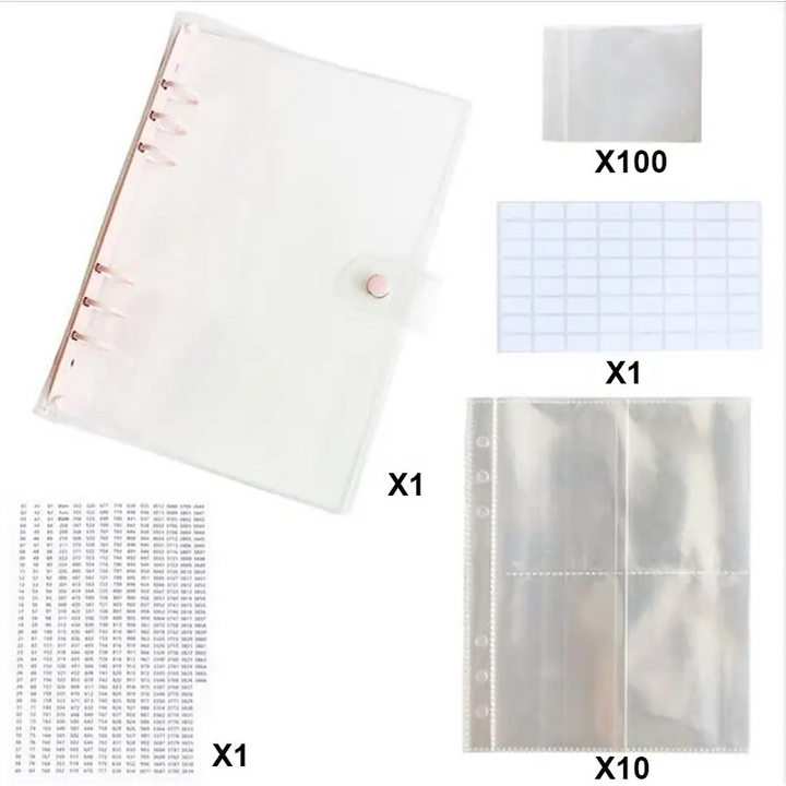 Diamond Painting Beads Container Booklet - Pink / No Extra Sheets - Diamond Painting Accessory
