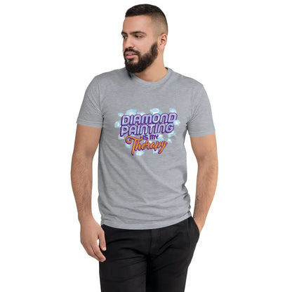 Diamond Painting Is My Therapy Short Sleeve T-shirt - Heather Grey / XS