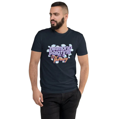 Diamond Painting Is My Therapy Short Sleeve T-shirt - Midnight Navy / XS