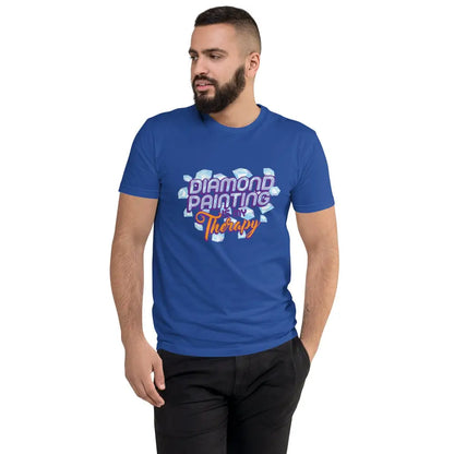 Diamond Painting Is My Therapy Short Sleeve T-shirt - Royal Blue / XS