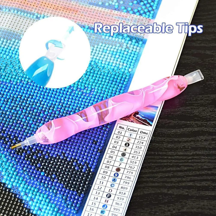 Diamond Painting Pen with 3 Replaceable Tips - Diamond Painting Accessory