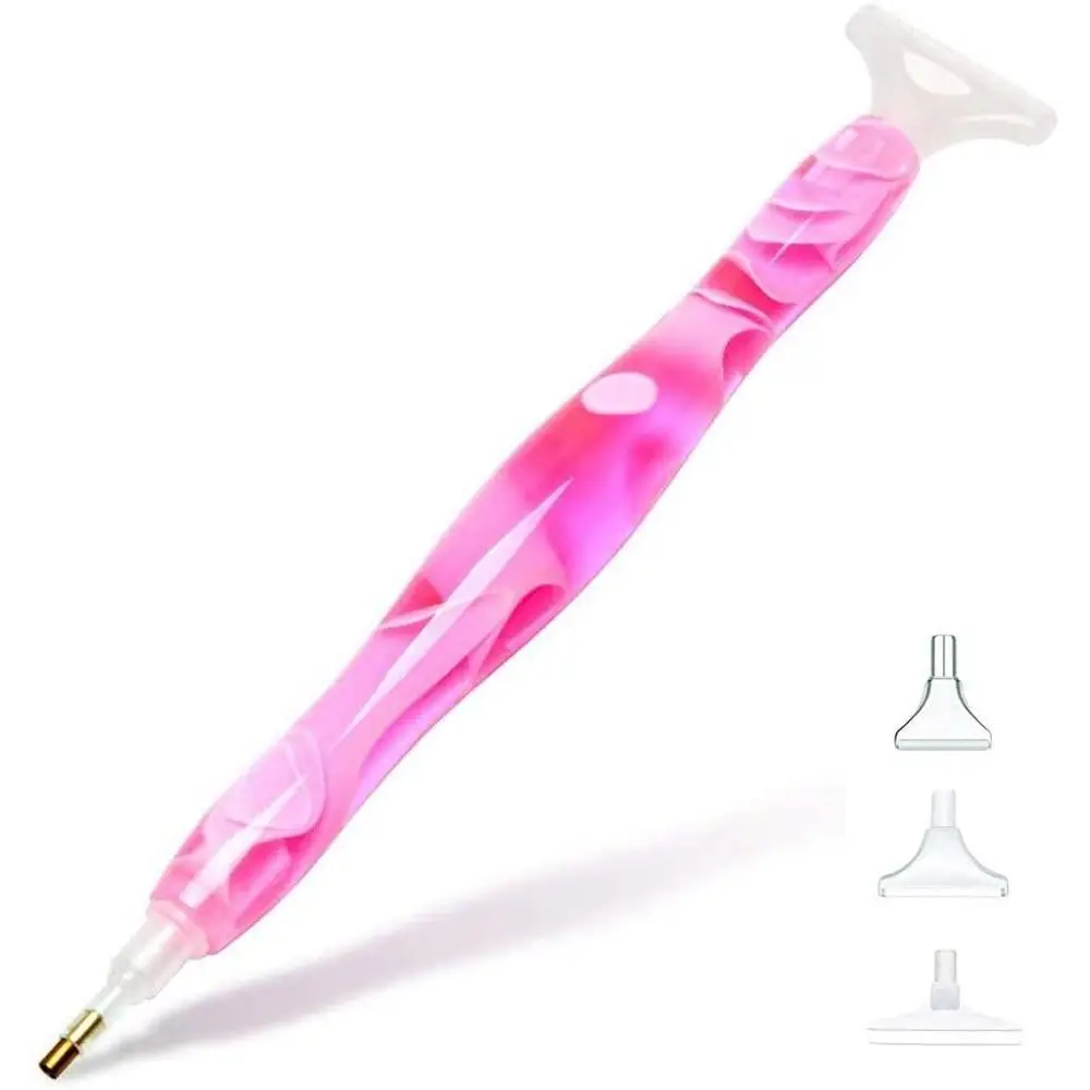 Diamond Painting Pen with 3 Replaceable Tips - Pink - Diamond Painting Accessory