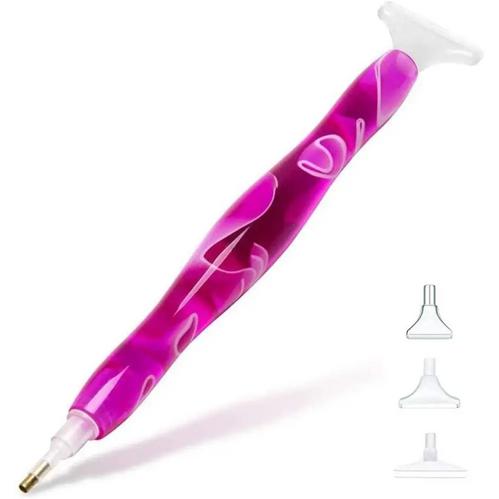 Diamond Painting Pen with 3 Replaceable Tips - Purple - Diamond Painting Accessory