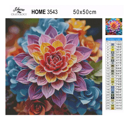 Different Shades of Petals - Exclusive Premium Diamond Painting Kit - Diamond Painting Kit