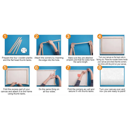 DIY Wooden Frame Ready for Assembly - Paint By Numbers