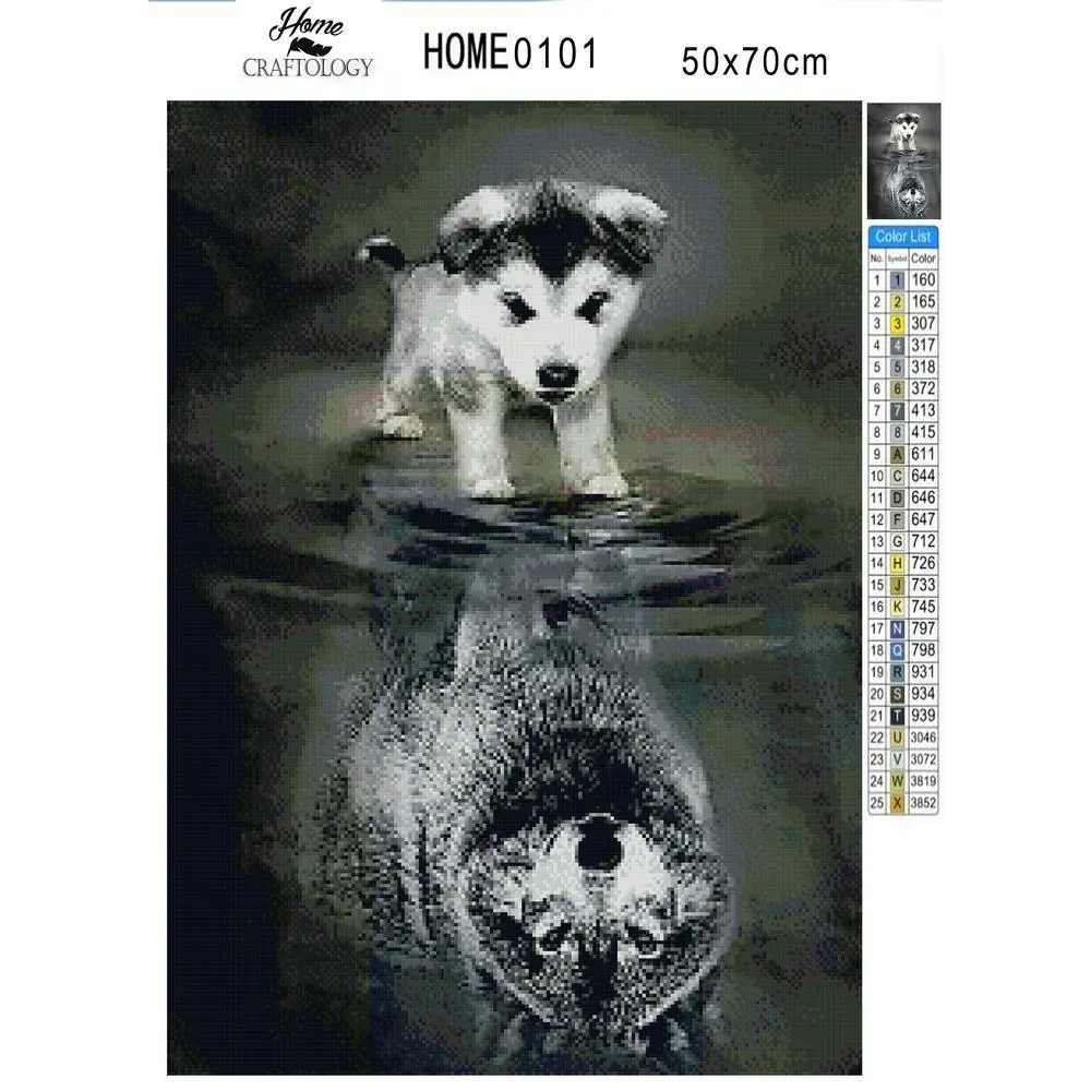 Dog to Wolf - Premium Diamond Painting Kit - Diamond Painting Kit