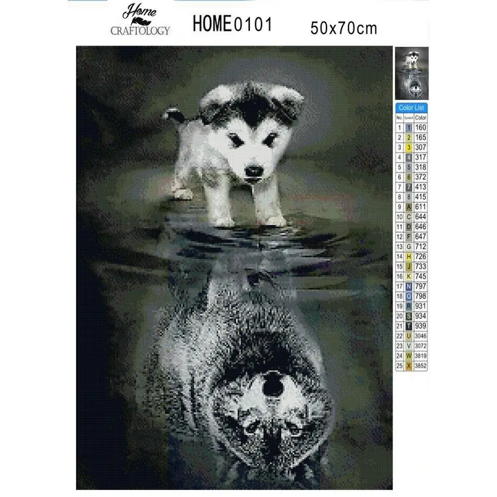 Dog to Wolf - Premium Diamond Painting Kit - Diamond Painting Kit