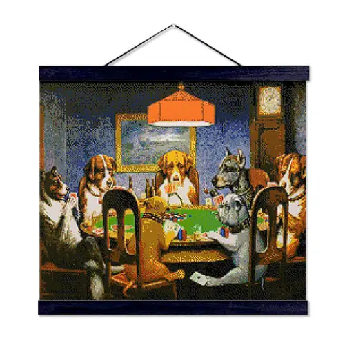 Dogs Playing Poker - Exclusive Premium Diamond Painting Kit - Diamond Painting Kit