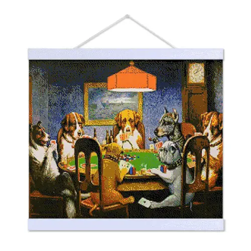 Dogs Playing Poker - Exclusive Premium Diamond Painting Kit - Diamond Painting Kit