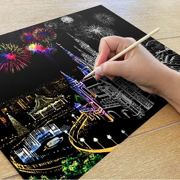 Dream Castle - Scratch Painting Kit - Scratch Painting