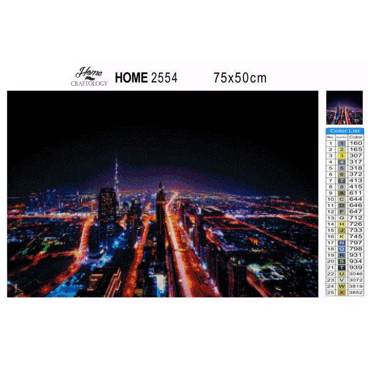 Dubai Skyline - Premium Diamond Painting Kit - Diamond Painting Kit