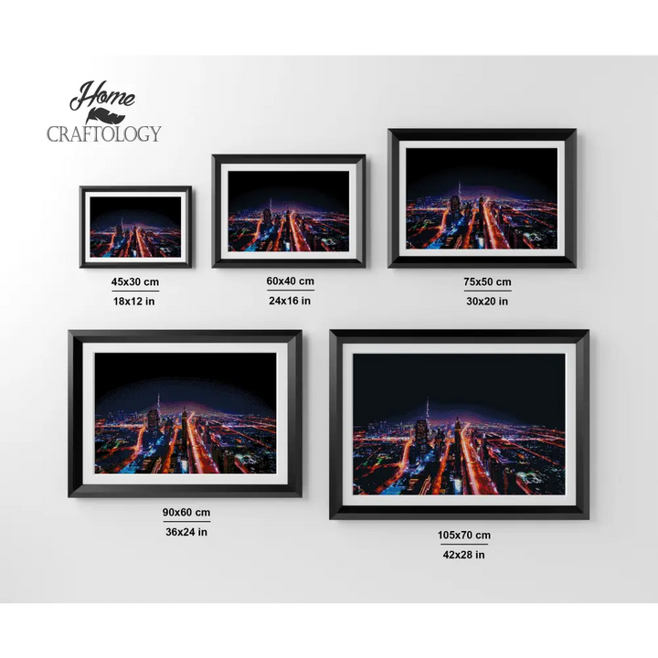 Dubai Skyline - Premium Diamond Painting Kit - Diamond Painting Kit