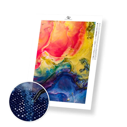Dye Abstract - Premium Diamond Painting Kit - 30x45cm / 12x18’’ / Square (Most Popular) - Diamond Painting Kit