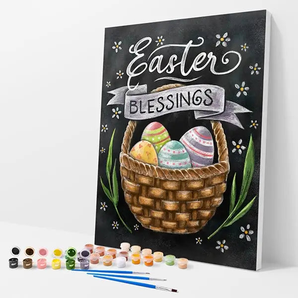 Easter Blessings Kit - Paint By Numbers - 30x40cm / 12x16’’ / No Frame - Paint By Numbers