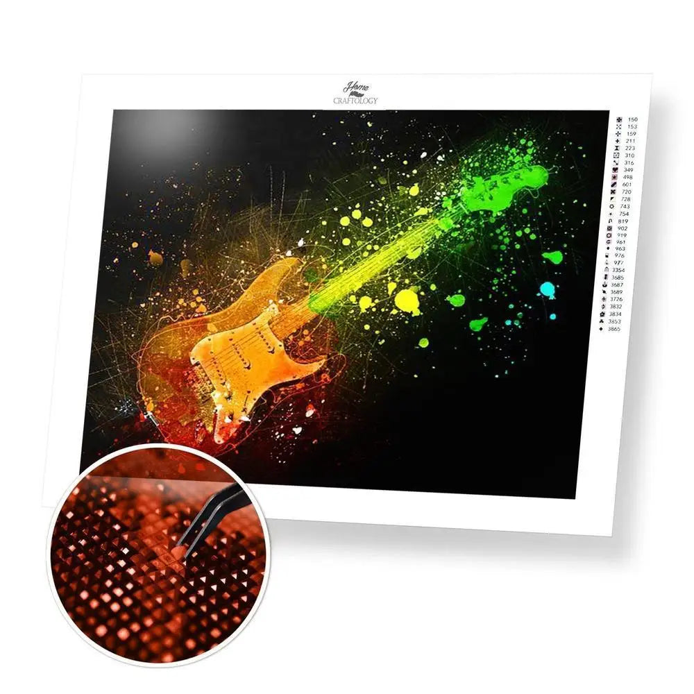 Electric Guitar - Diamond Painting Kit - Home Craftology