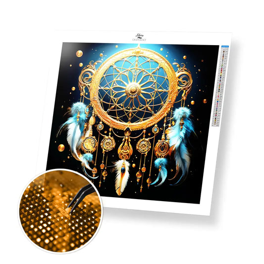 Elegant Dreamcatcher - Exclusive Premium Diamond Painting Kit - 20x20cm / 8x8’’ / Square (Most Popular) - Diamond
